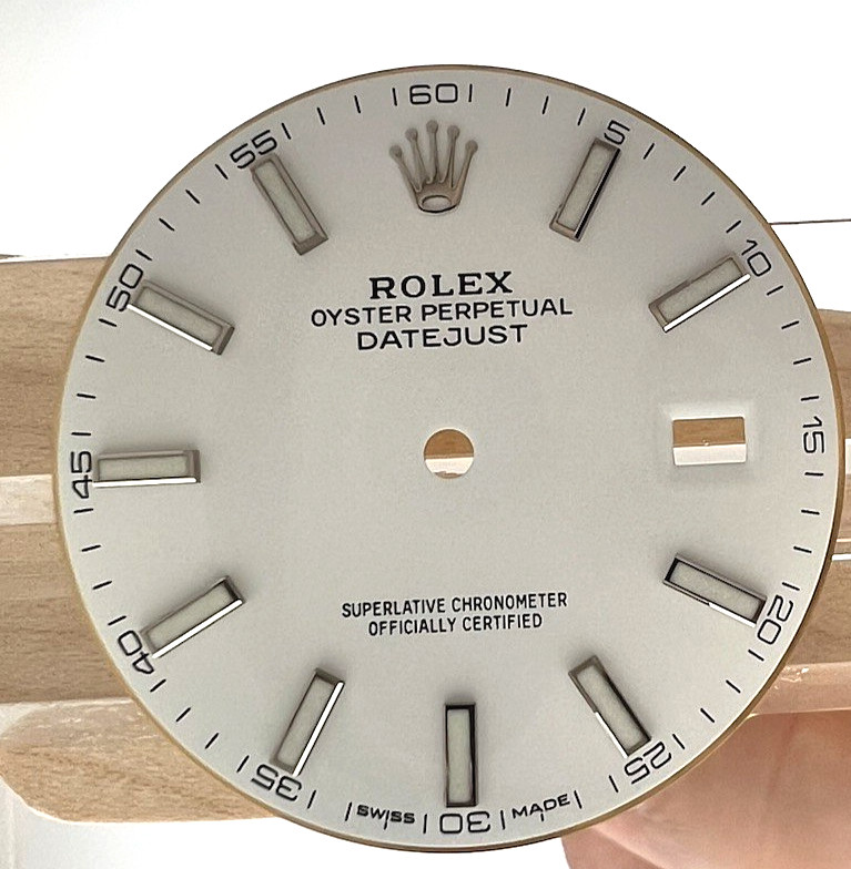 Rolex Dial DATEJUST 126300/334 White Cromalight OEM FACTORY Swiss MADE