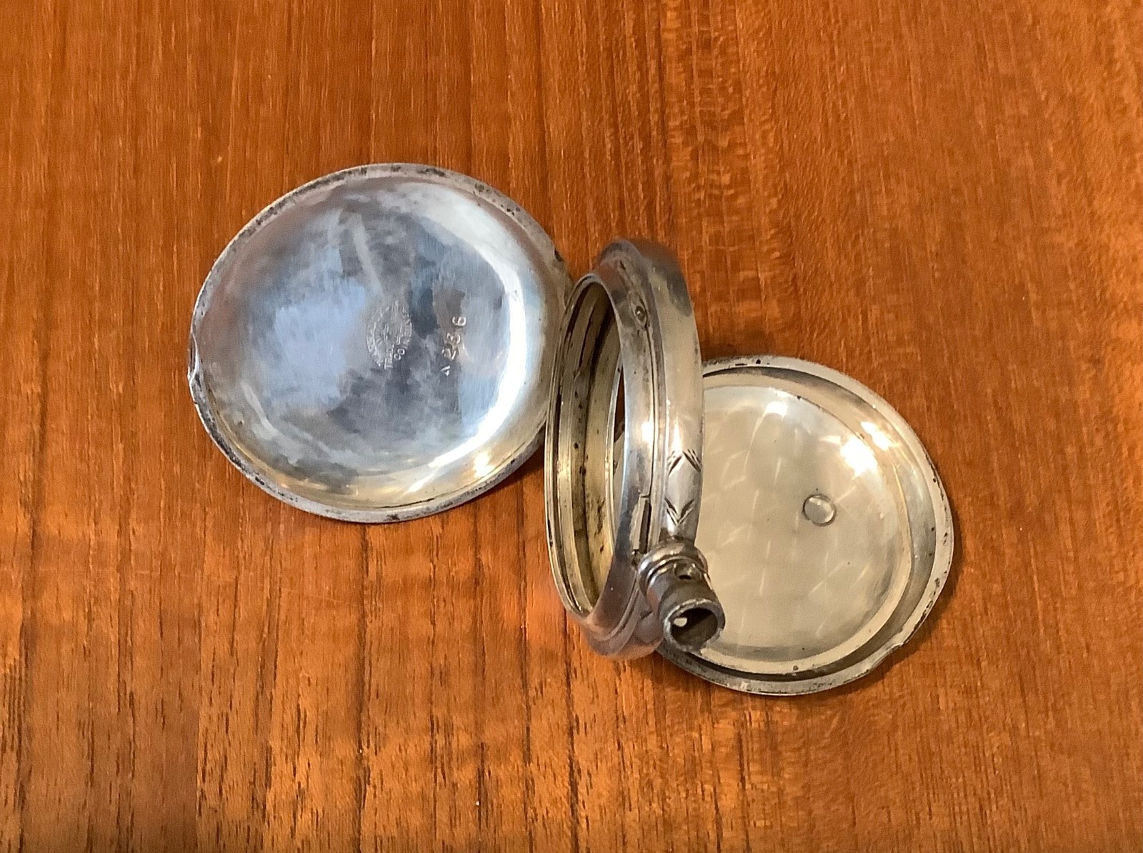 Fahys Coin Silver Engraved Pocket Watch Case 16s Full Hunter Key Wind Cuvette