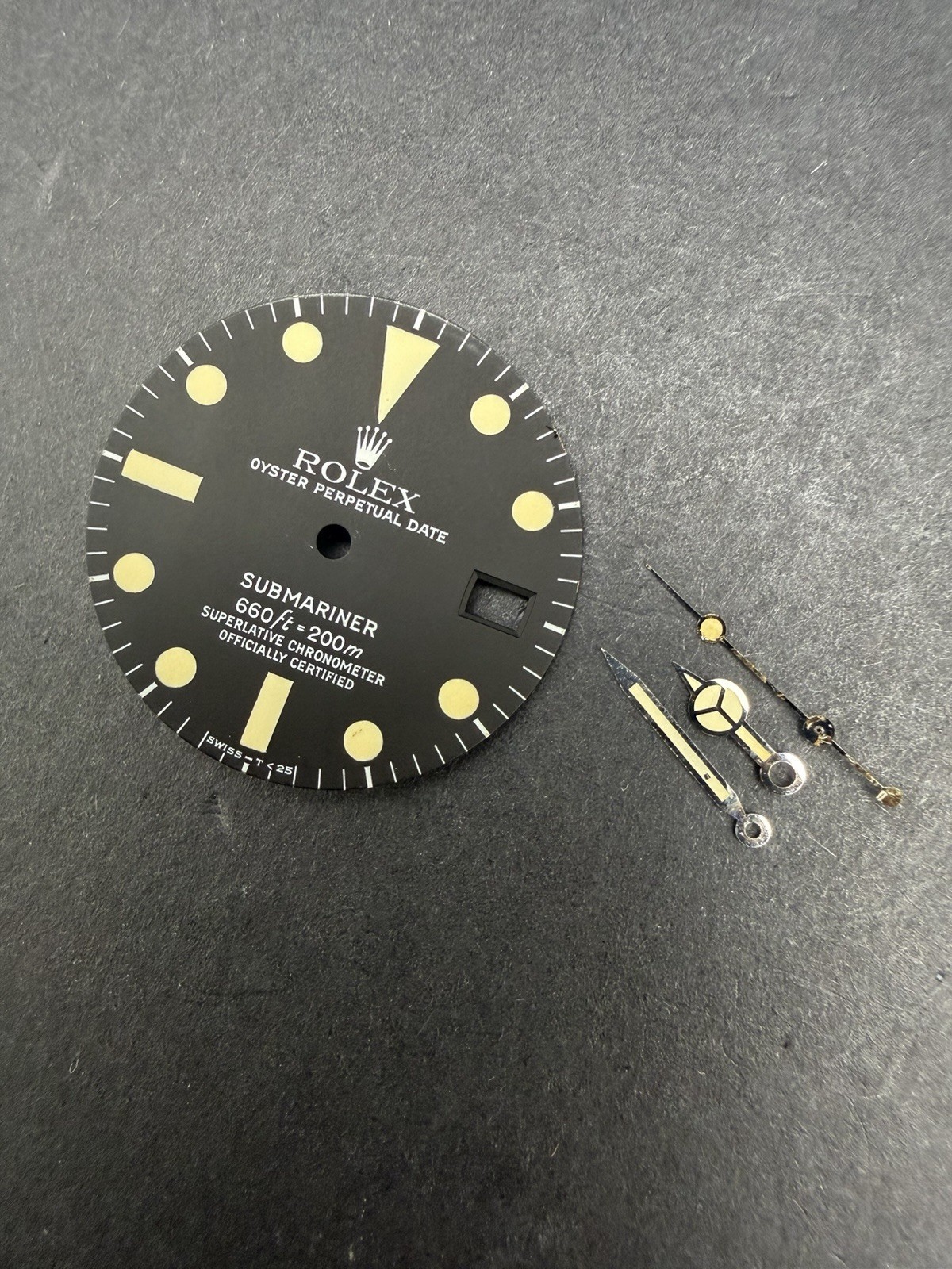 Genuine Rolex Submariner 1680 Tritium Matte Dial And Hands 1970s