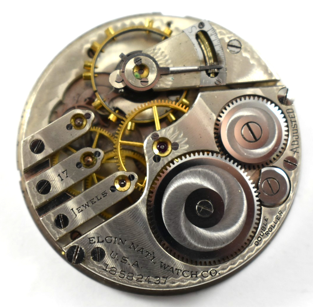 Vintage Elgin Grade 382 16s 17J OF Pocket Watch Movement lot.we