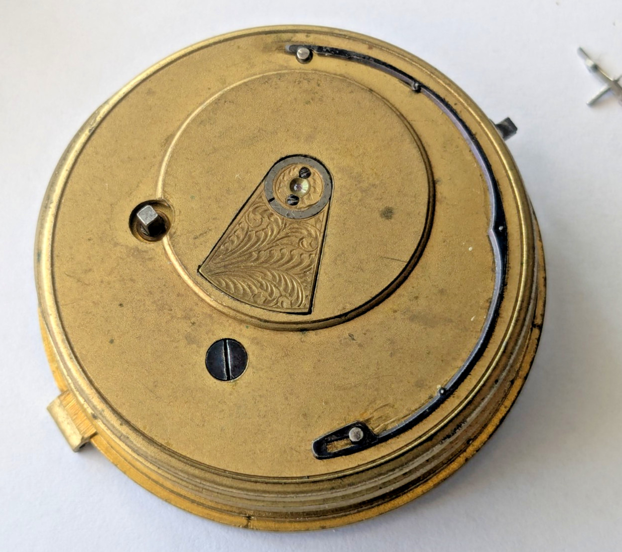 Antique D. Swyers Leeds English Pocket Watch Movement Large 50mm For Parts 19