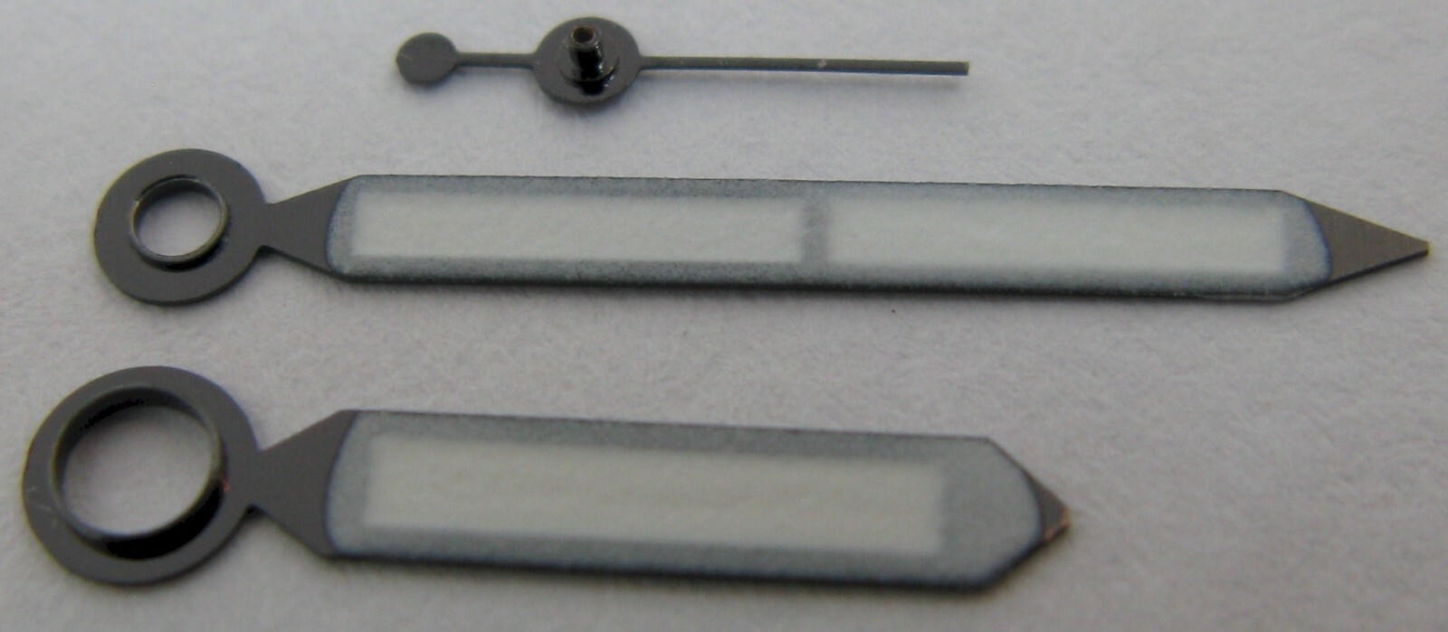 hand for Eta, Unitas 6497 6498 … x1 set of black / white lume baton skeleton