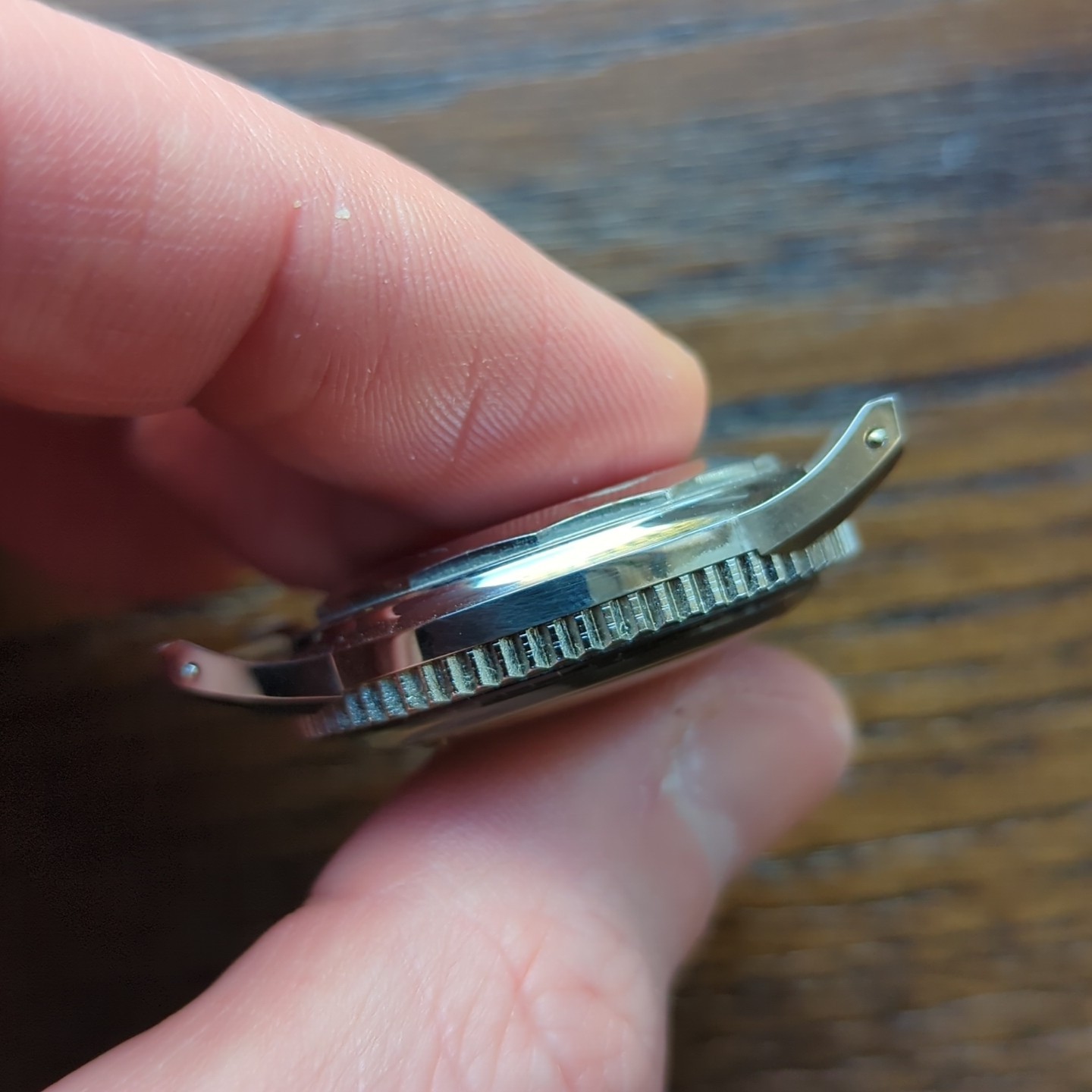 Swiss FHF 73 Ajustor Diver Watch Case, 35mm, All Steel New Old Stock (WT)