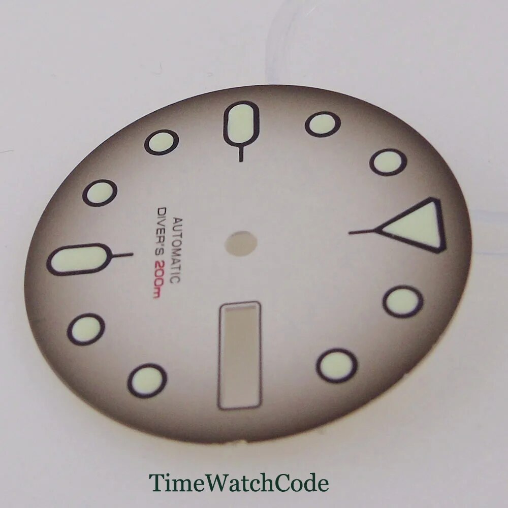29mm Watch Dial Face Black Gray Orange Dial for NH36 for 3H 3.8H 4.1H Crown
