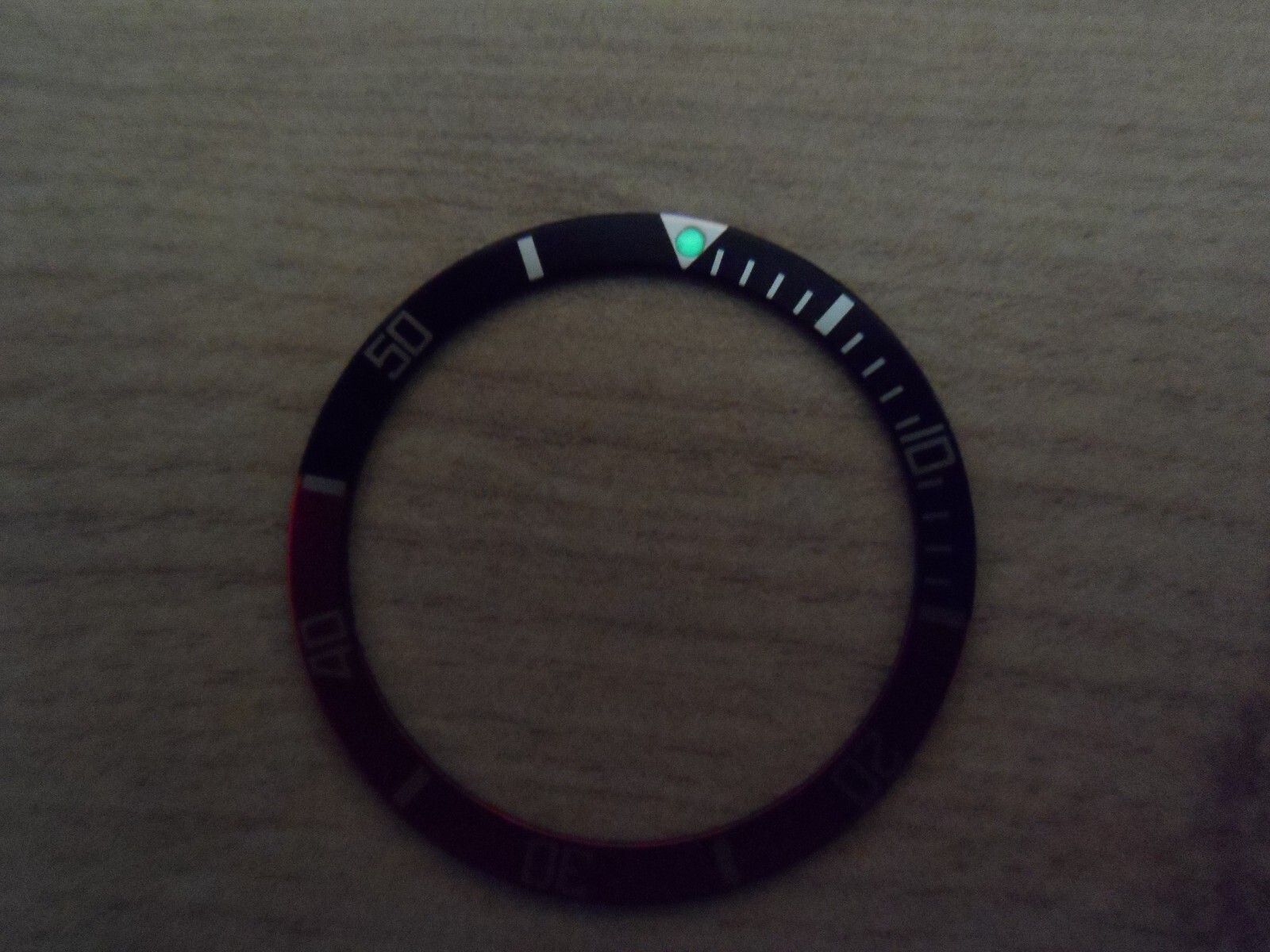Flat Aluminum Bezel Insert for Seiko SKX SRPD Bezel Black Red and Adhesive Ring
