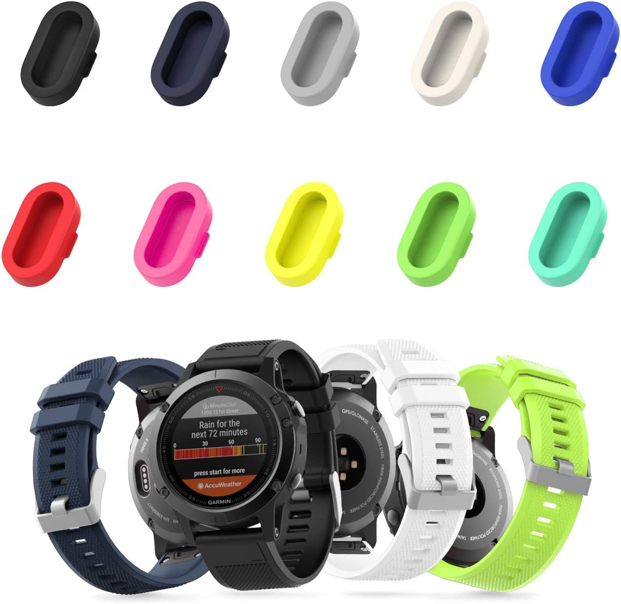 Dust Plug Compatible with Garmin Fenix 8/7/7S/7X/ 5/5S/5X/6/6S/6X/6 Pro/6S Pr…