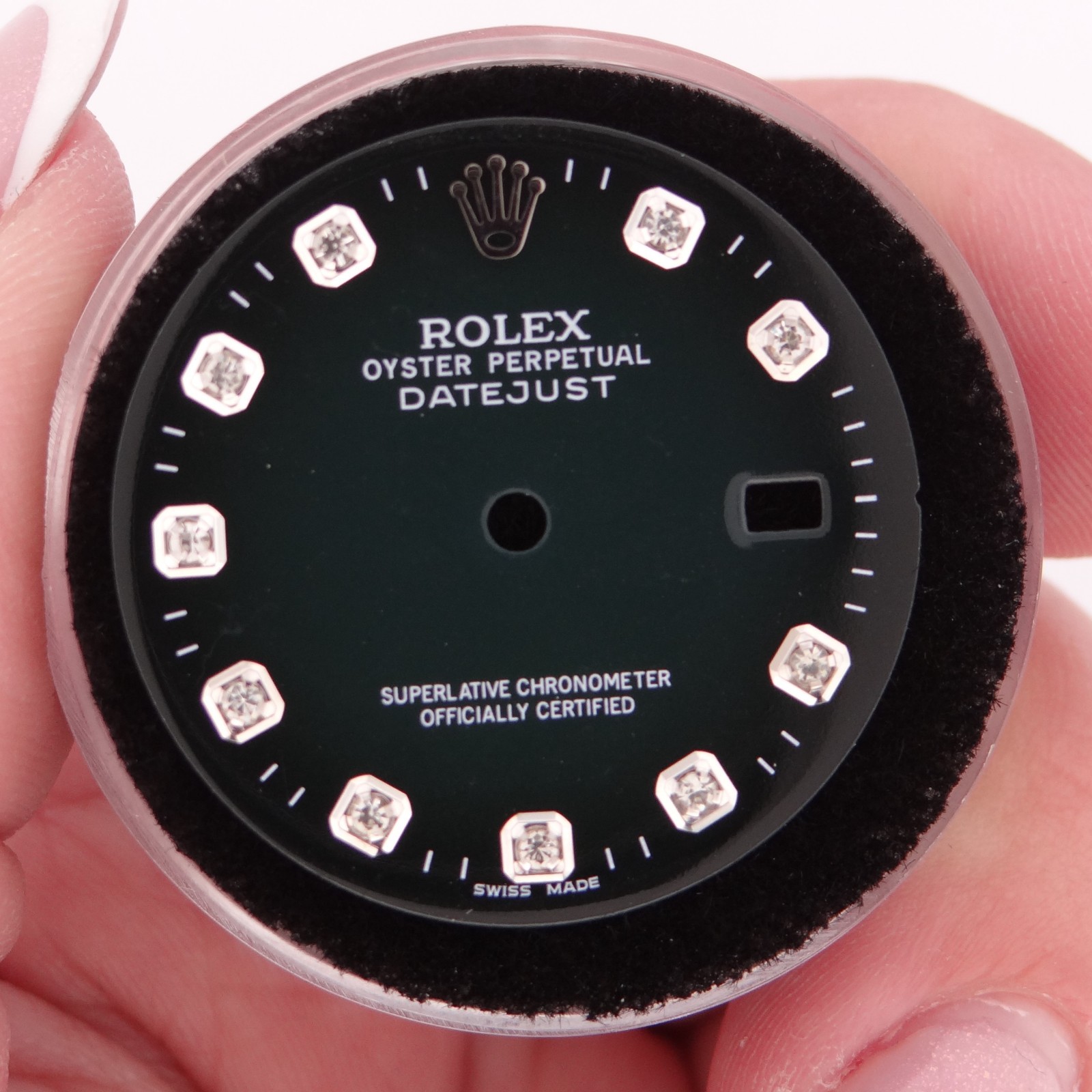 Rolex 36mm Aftermarket Datejust Vignette Green Diamond Dial 16014 16030 16220