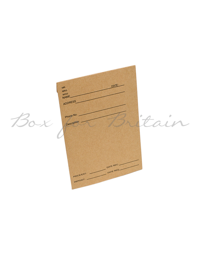 Watch & Jewellery Repair Job Envelopes 90mm x 125mm. Wholesale. 3 Colour.
