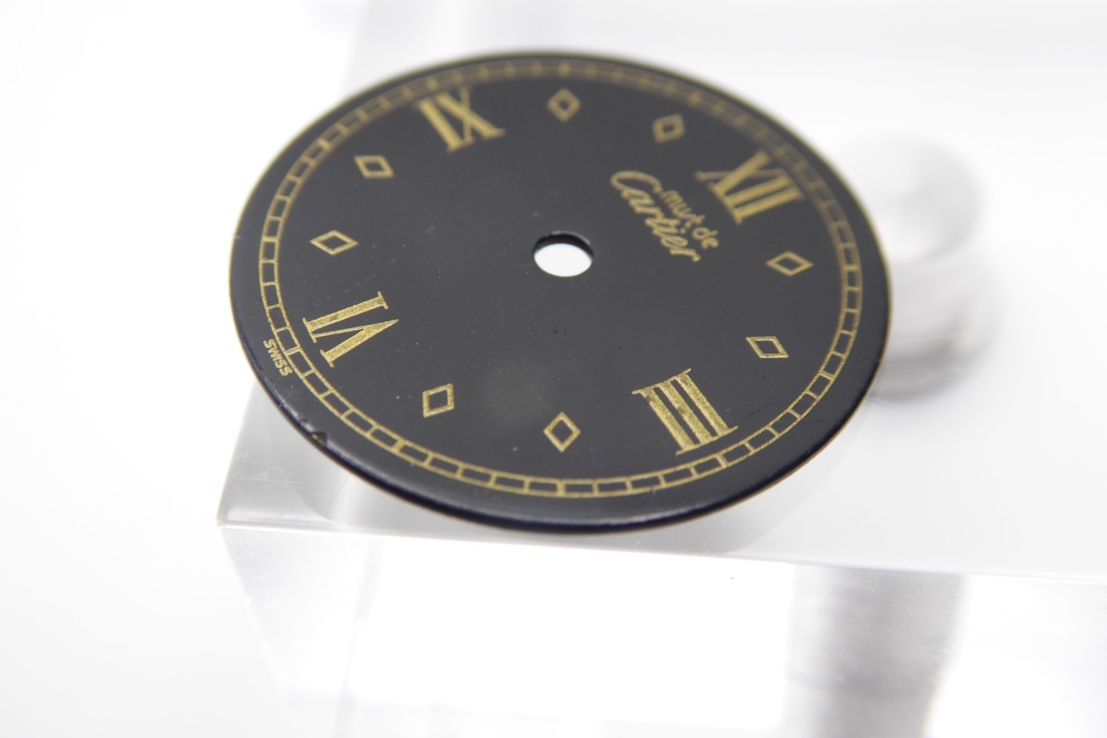 Cartier must de cartier vintage black dial