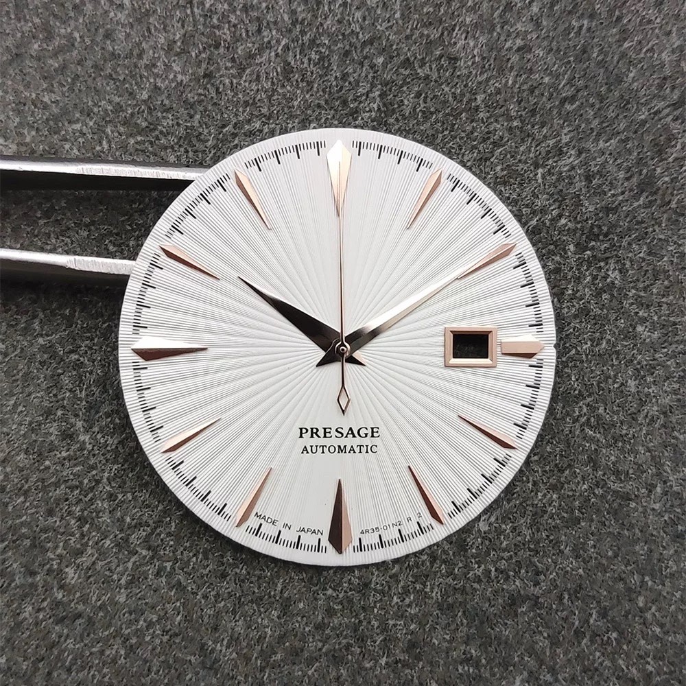 35mm Cocktail White Watch Dial + Hand Set for NH35