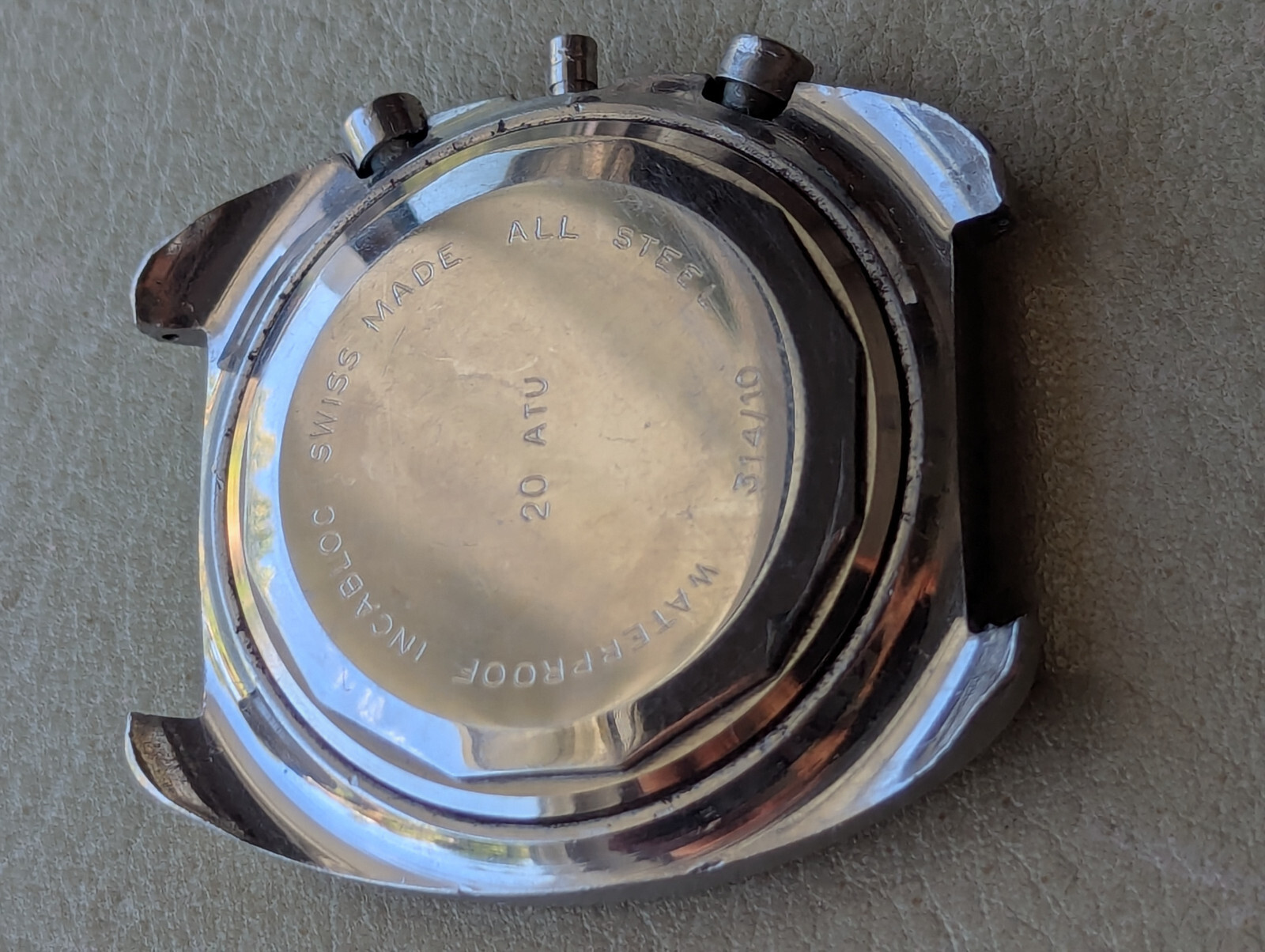Vintage Wakmann 20 ATU ‘314/10’ Divers All SS 41 mm Chronograph Case & Pushers