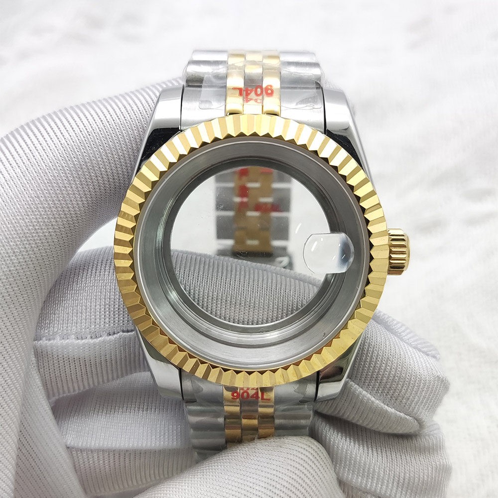 39mm Stainless Steel Watch Case+Strap Sapphire for NH35/36 Movement 28.5mm Dial