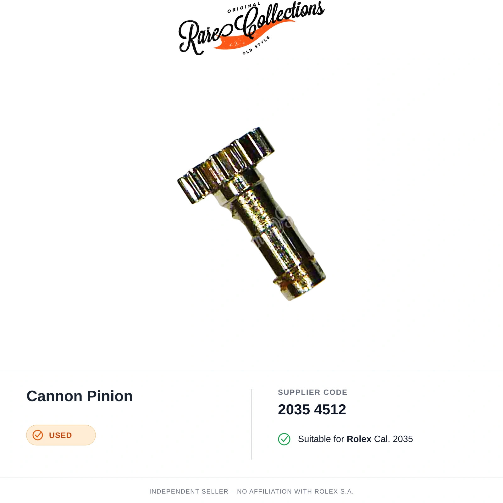 Cannon Pinion for Rolex (cod. 2035 4512) — Used Good Condition