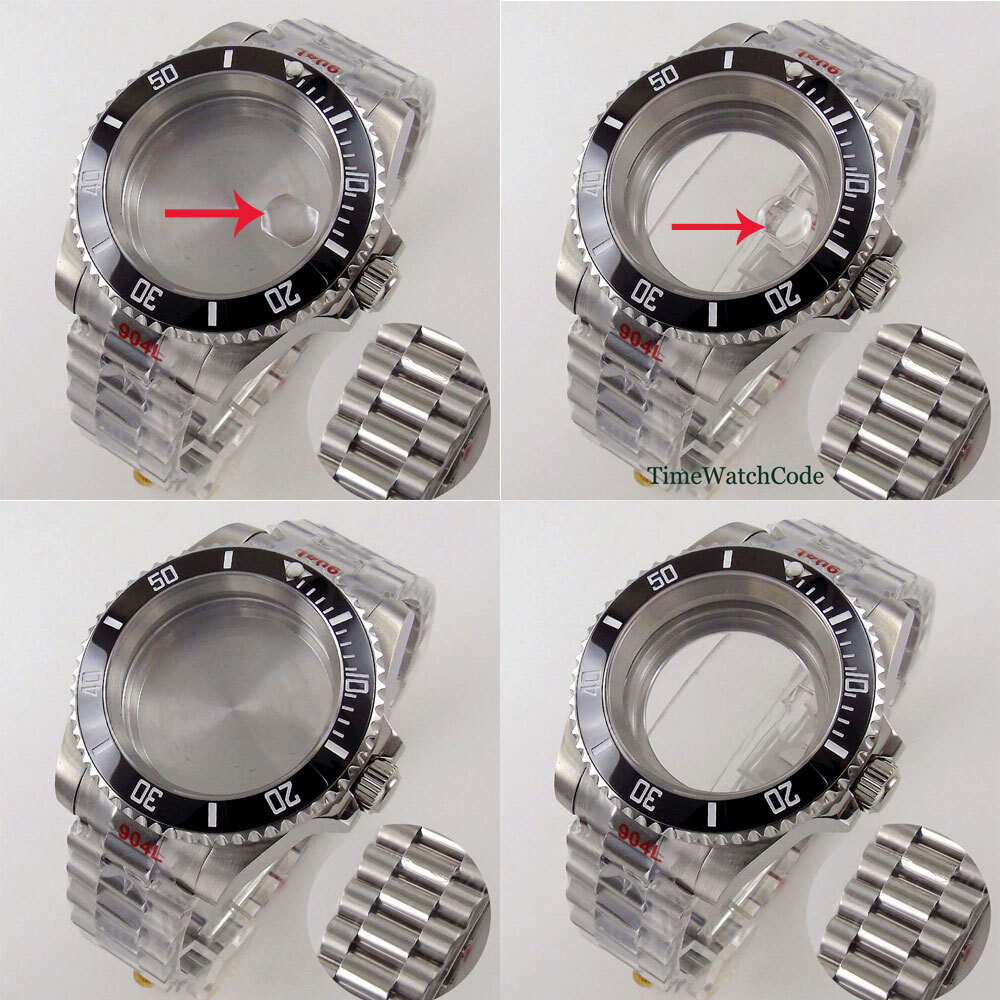 40mm Sapphire Watch Case 316L Strap fit NH35 ETA2824 PT5000 Miyota8215 DG2813