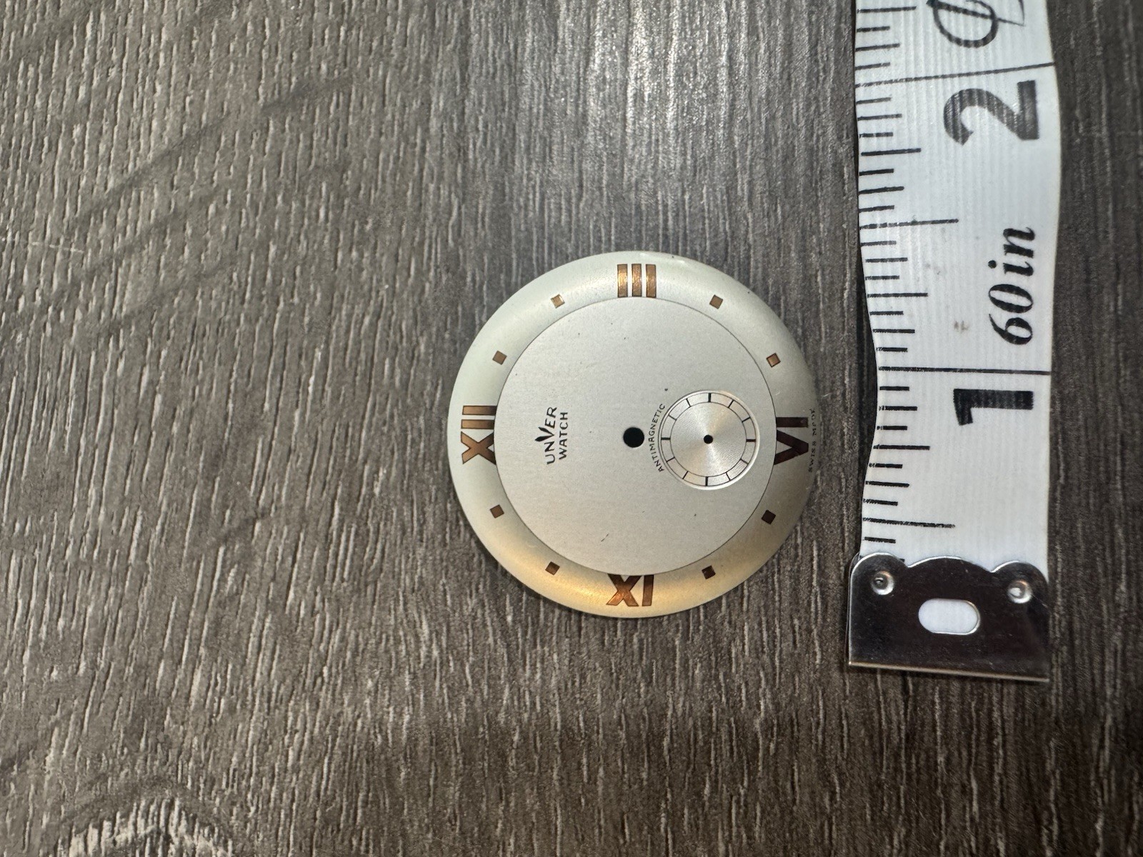 Unver Watch Dial For Parts Swiss Made