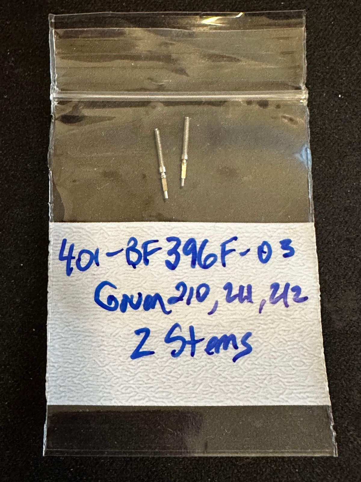 Lot of 2 Stems for 6¾x7¾ ligne Gruen caliber 210, 211, 212 Movements