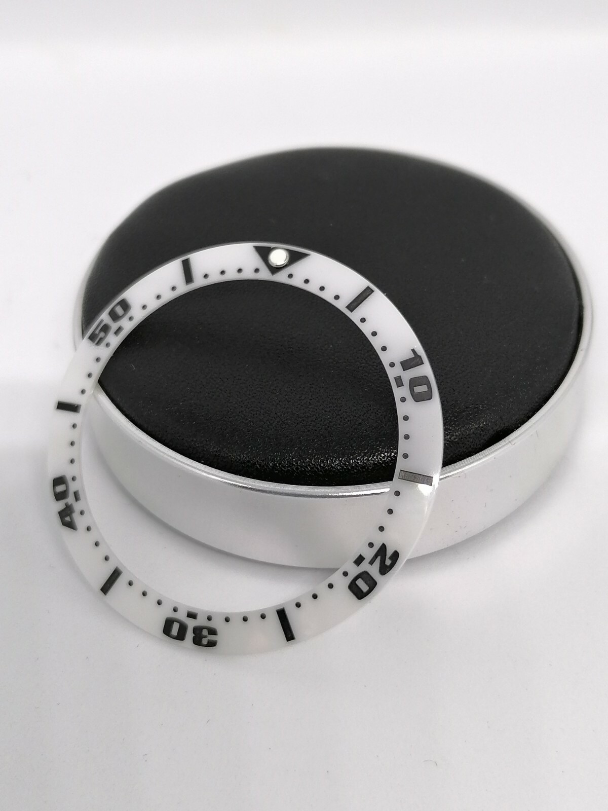 ⚪ 38mm WHITE SUMO STYLE BEZEL INSERT FOR SEIKO SKX007 VINTAGE 7002 MODS (SLOPED)