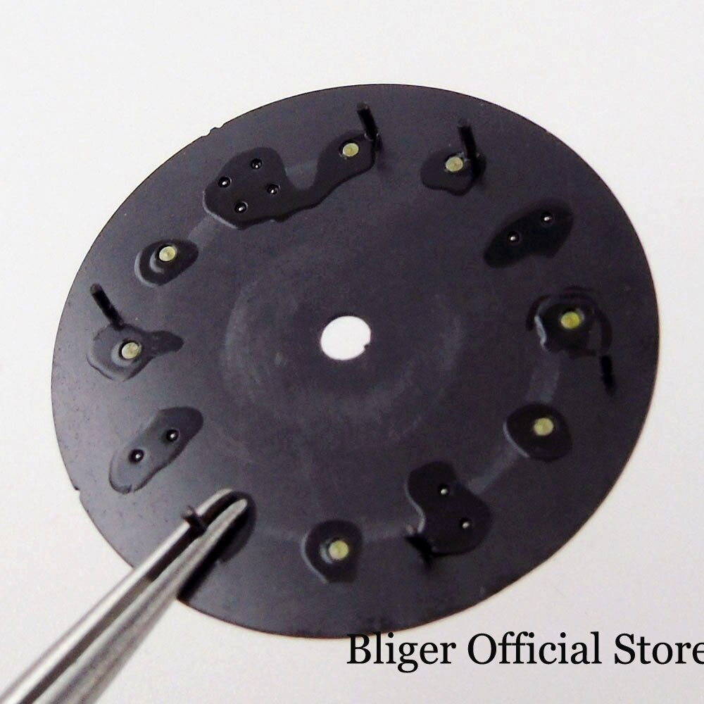 BLIGER 007 fit NH35A MIYOTA 8215 821A DG MINGZHU 2813 31mm Black Watch Dial