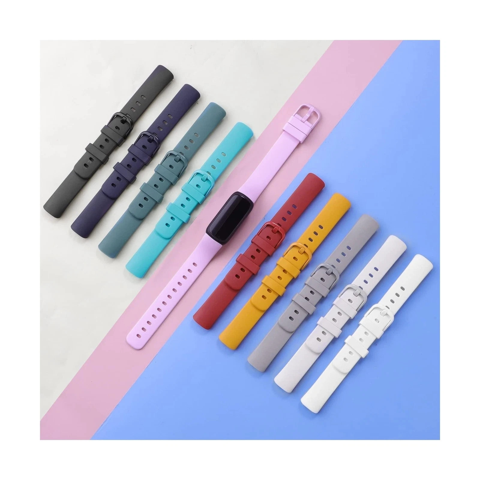 10 Pack Compatible with Fitbit Inspire 3 Bands,Soft Sport Bands Sil… Fast Ship
