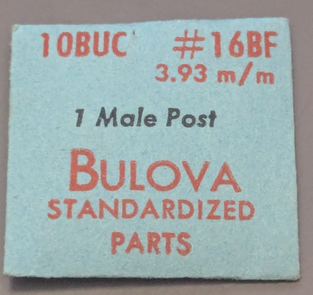 NOS Genuine Bulova Cal. 10BUC – 3.93 mm Watch Male Post #16BF
