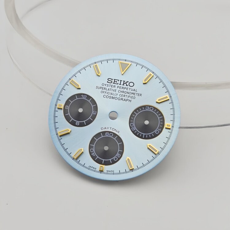 29.4mm Multifunctional Watch Dial Green Luminous For VK63 Movement Watch Parts