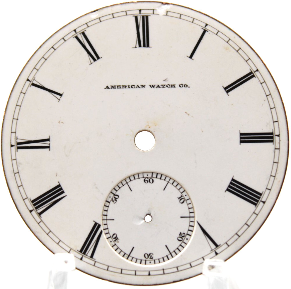 AMERICAN WATCH CO. POCKET WATCH DIAL ROMAN NUMERAL INDICES 45.7mm (DD)