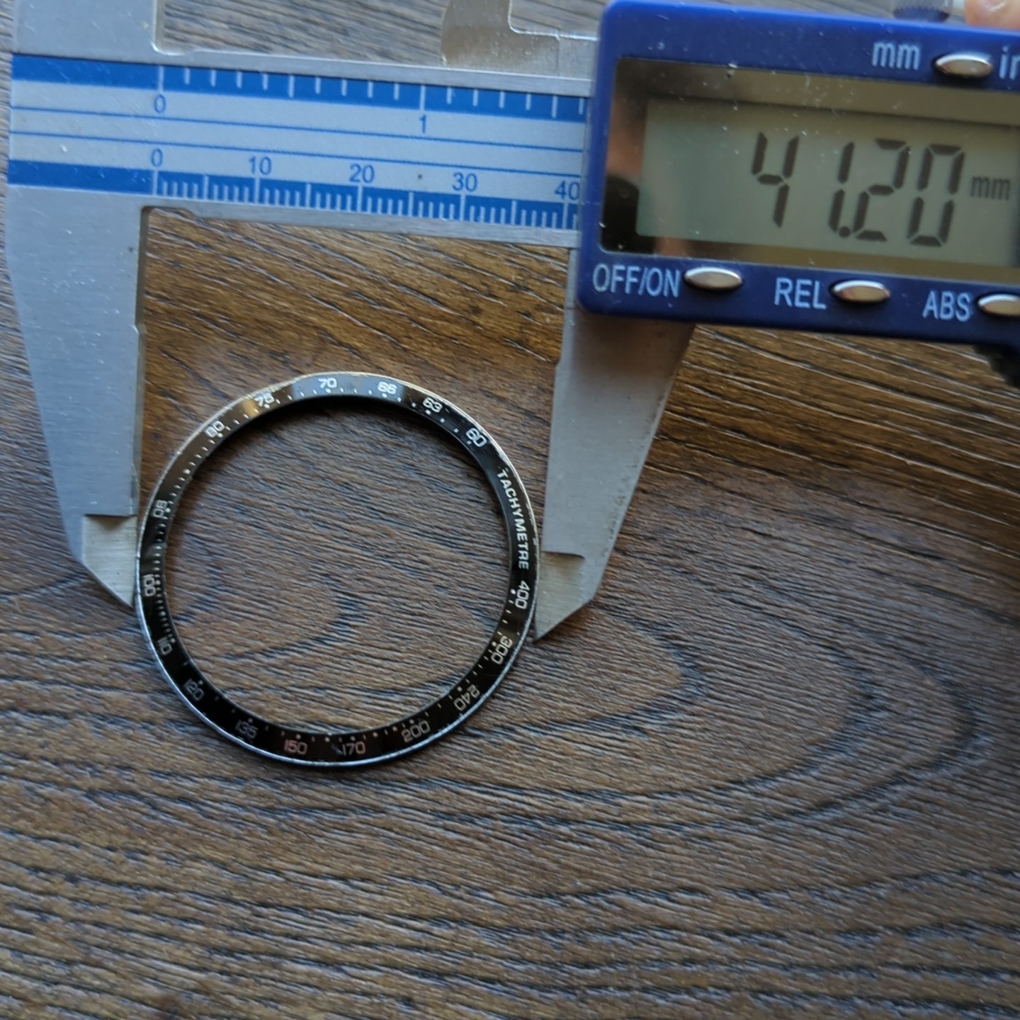 Tag Heuer Carrera Used Black Chronograph Watch Bezel 41mm With Wear (S38)