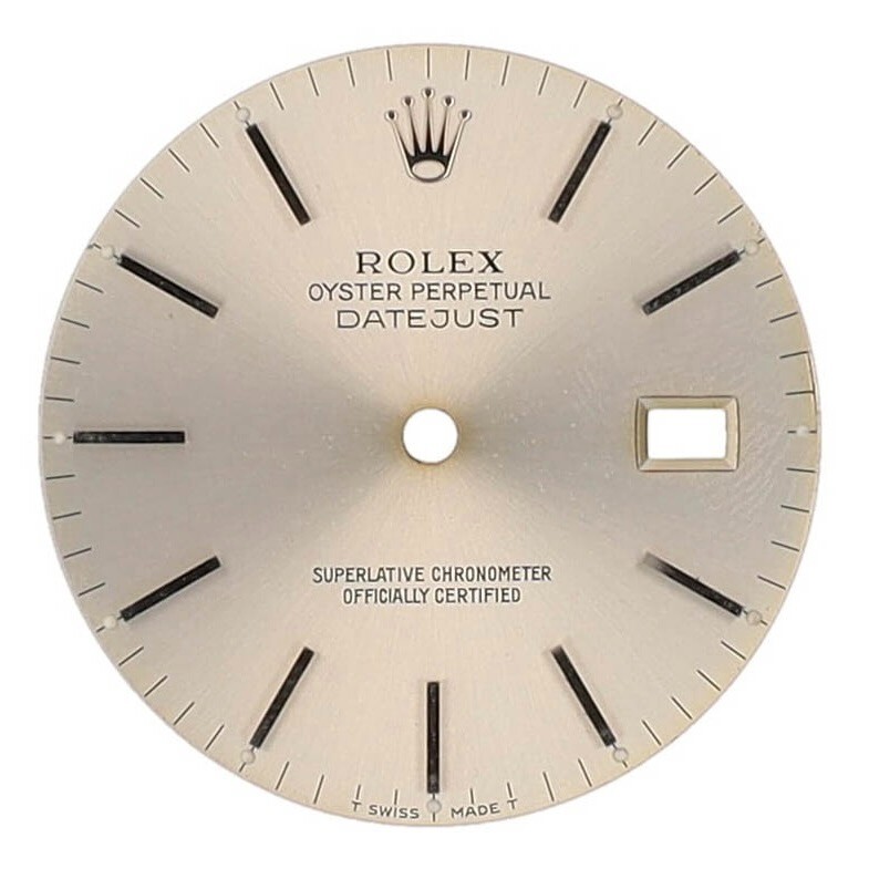 ORIGINAL ROLEX SILVER INDEX DIAL FOR MENS DATEJUST 36MM FOR STEEL WATCH