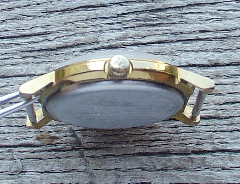 Vintage Dress watch Luch (Russia USSR) mens watch . BLACK DIAL.