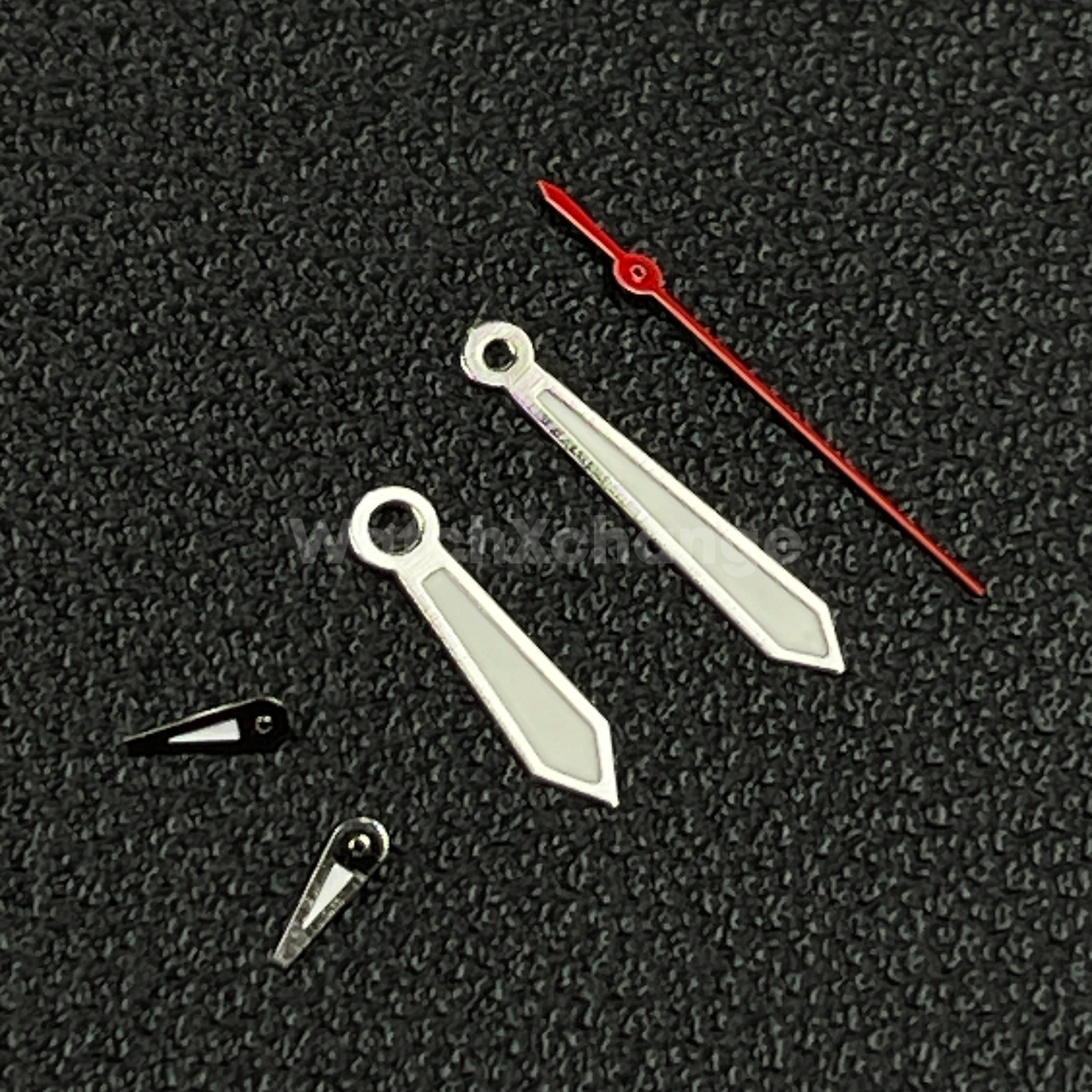 Silver & Red 5 Hand Watch Hands Set for PE50 PE90 PE60 PE70 PE80 Movement