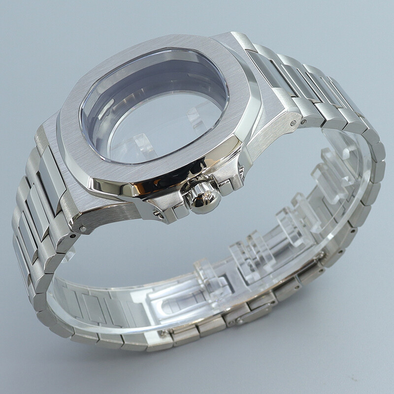 40mm Stainless Steel Watch Case+Strap Sapphire Glass For Seiko Nh35 Nh36Movement