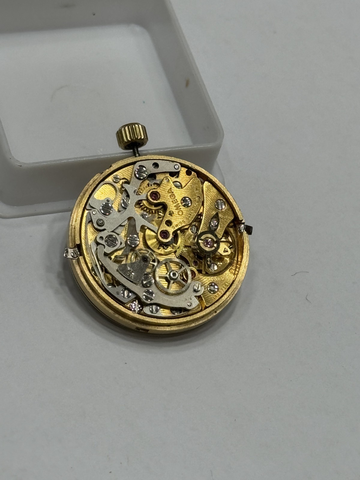 Omega Chronograph Manual 861 Base Lemania 1873 Movement & Dial & Crown Swiss