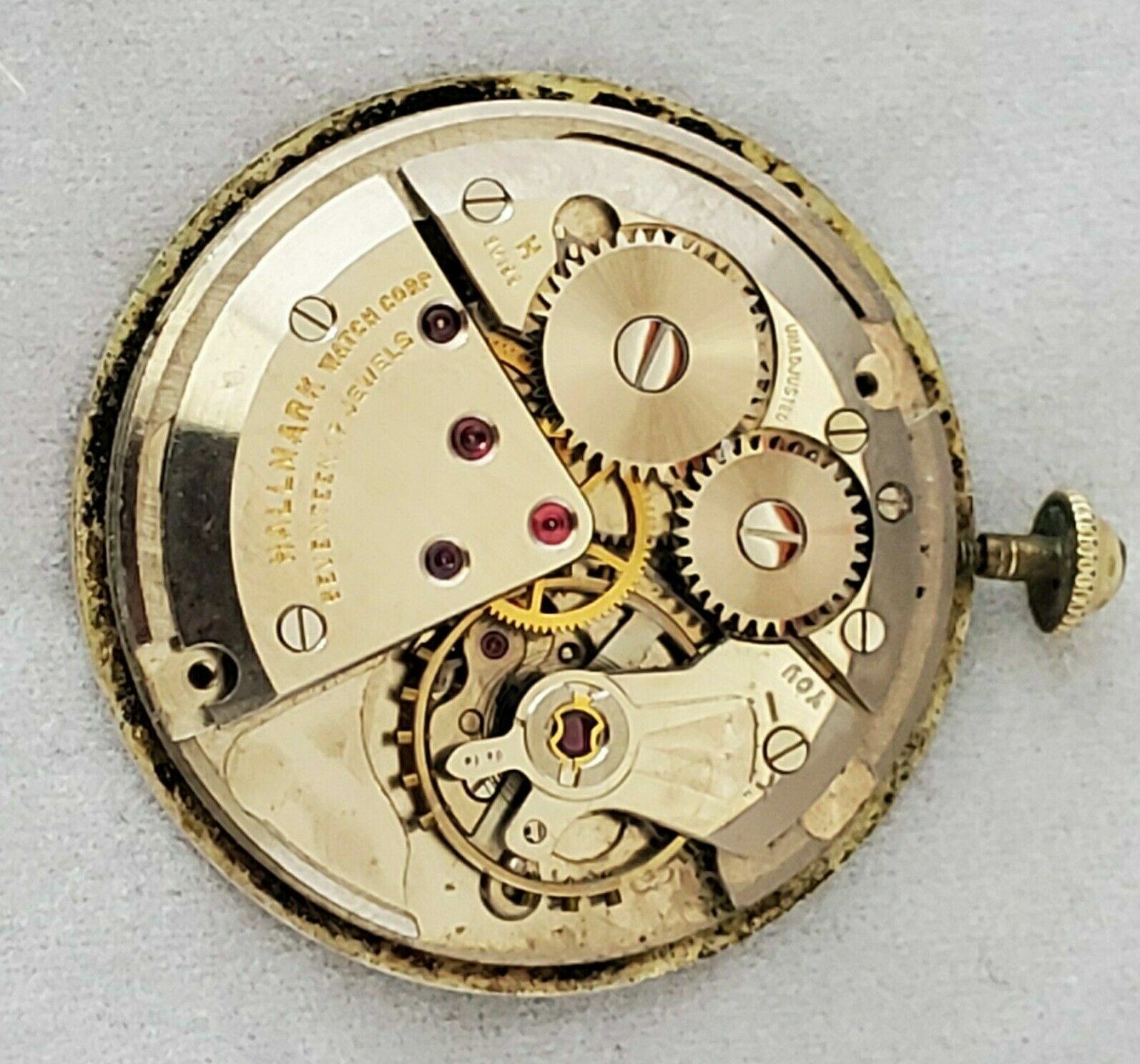 Vintage Hallmark Manual Wind Watch movement SWISS 17 Jewels