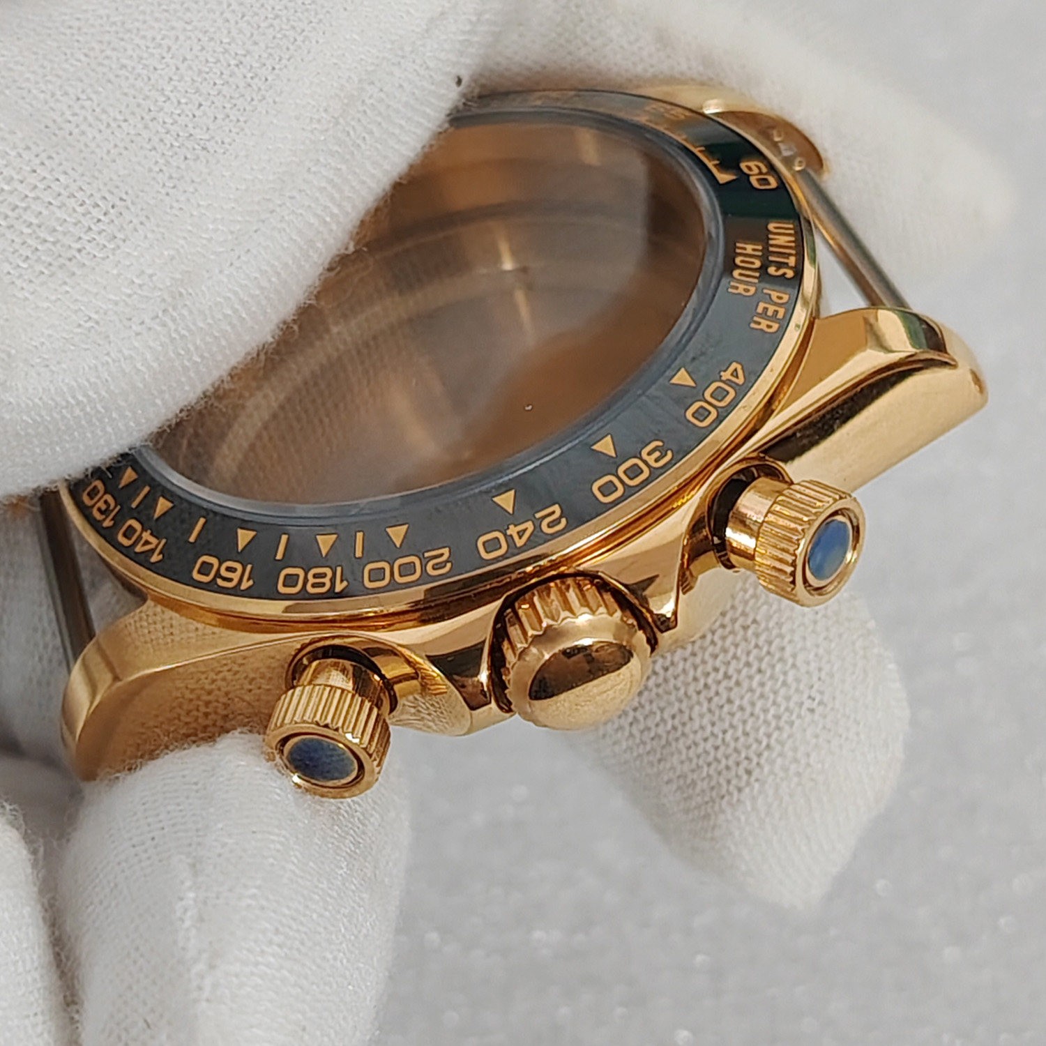 39mm Stainless Watch Case Sapphire Ceramic Bezel for VK63 Movement 30.5Mm Dial