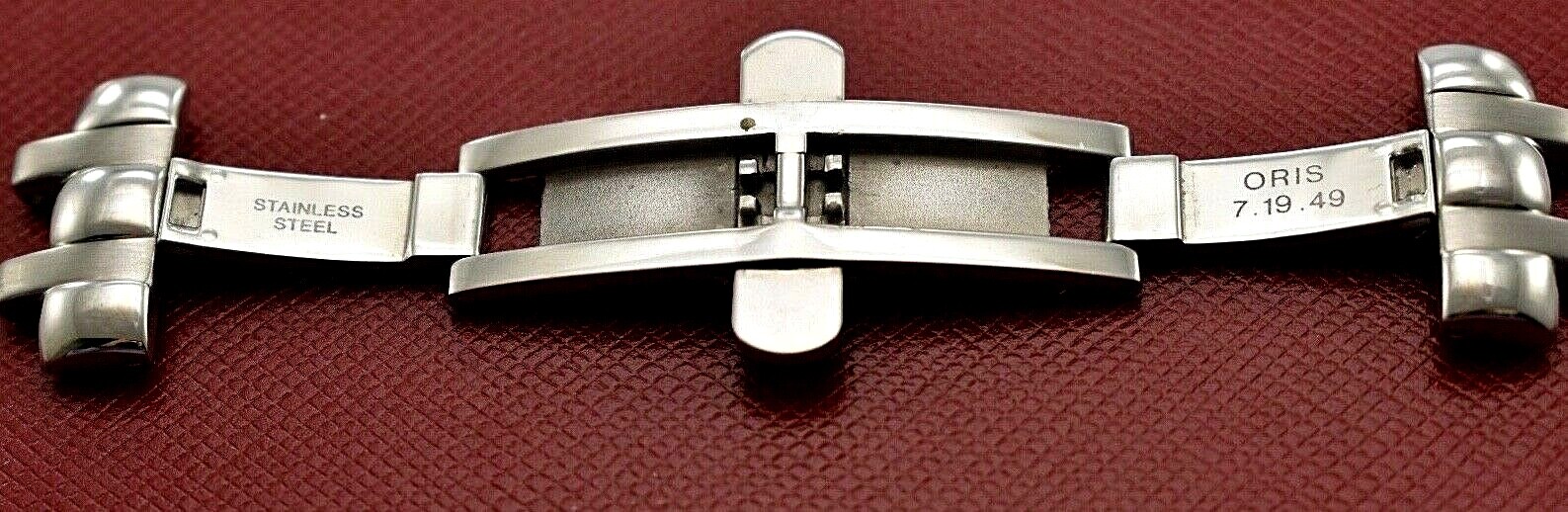 ORIS Watch Folding Buckle Clasp Swiss Made Genuine 19mm Polished Stainless Steel