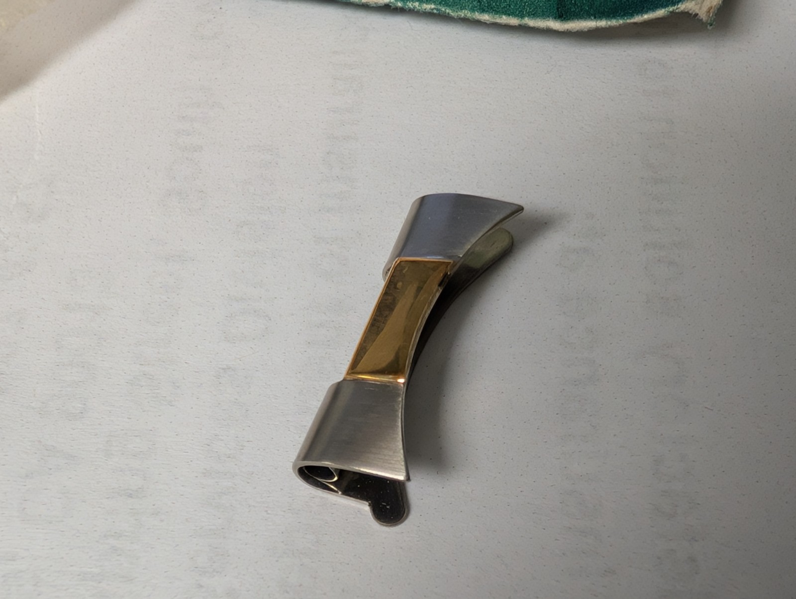 Genuine Rolex END PIECE two toned gold/Steel 458 stamped on it, Model 78363 20mm