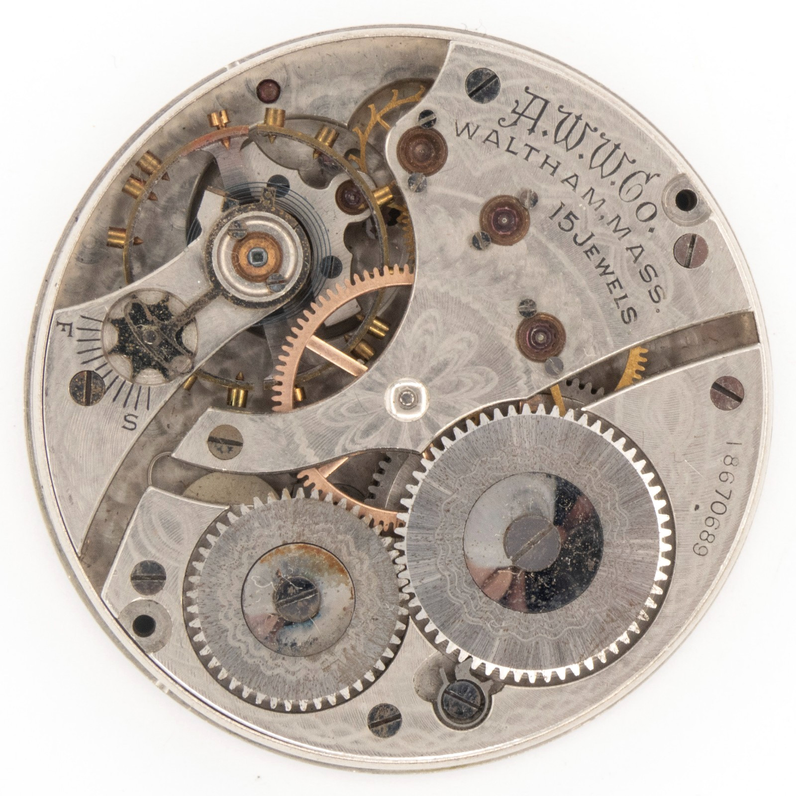 Waltham Grade No. 620 Model 1908 16-Size 15-Jewel Antique Pocket Watch Movement