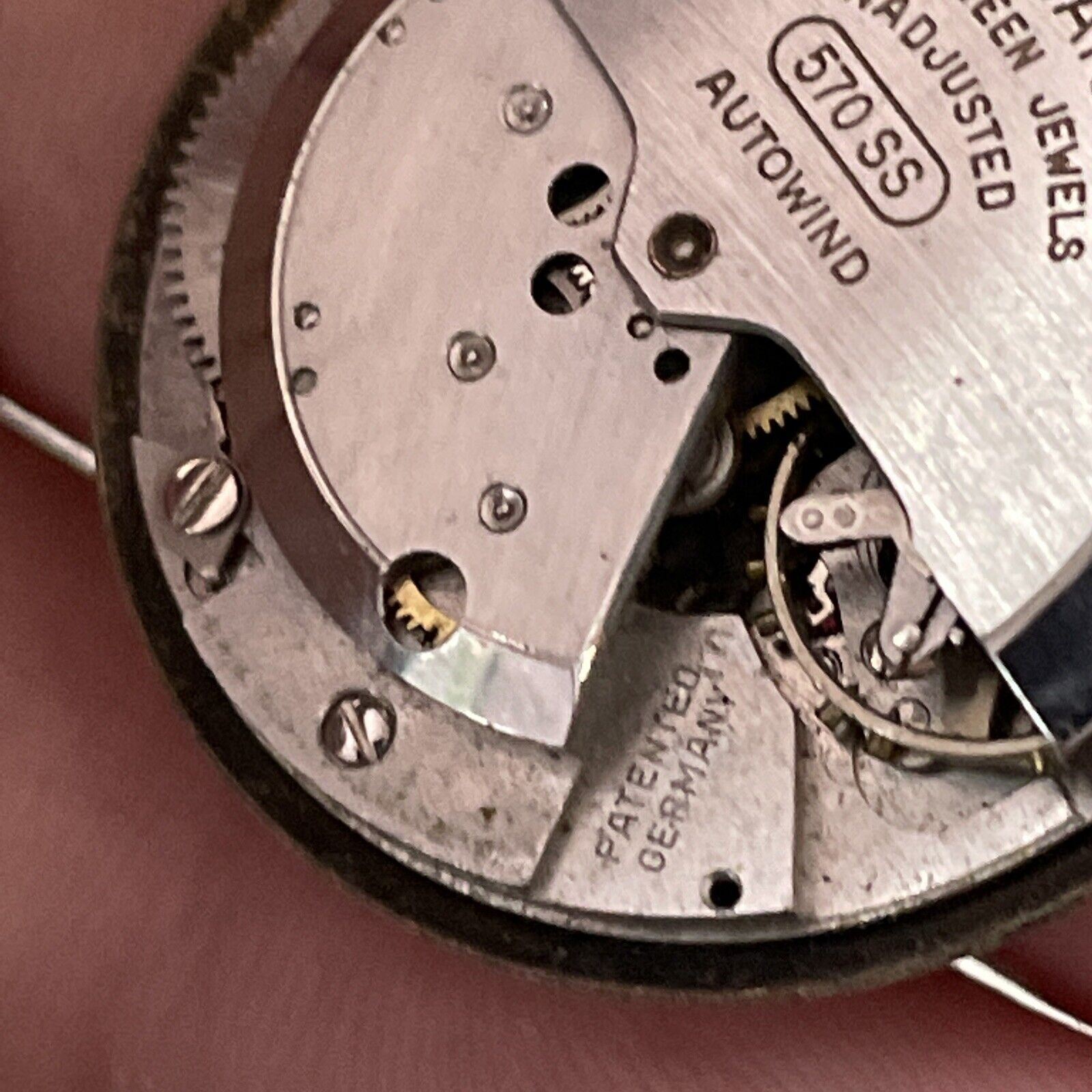 Vintage Gruen Watch Co. Unadjusted Seventeen Jewel Movement And Face PARTS