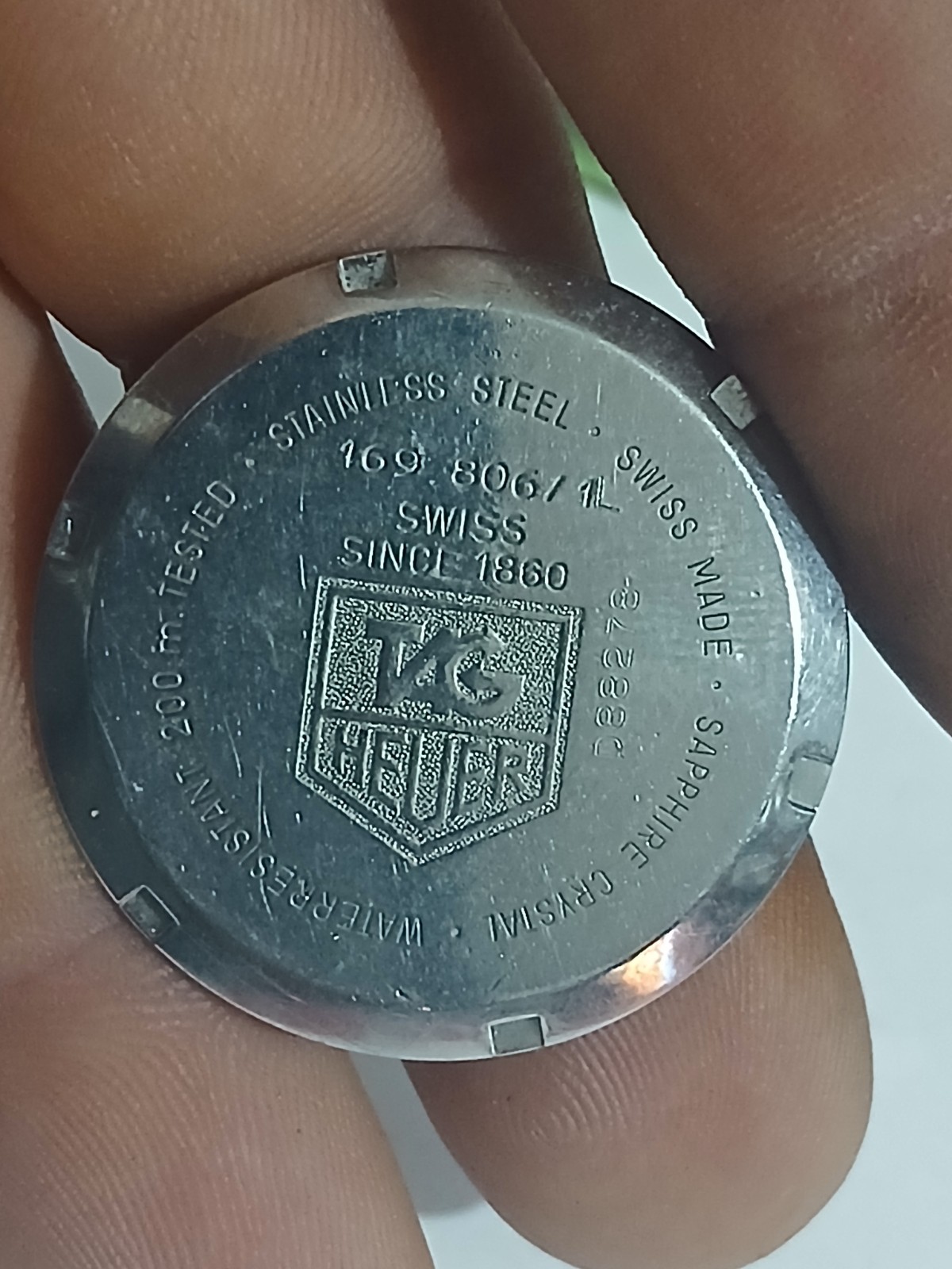 Tag Heuer Fondello Tag Heuer 169.806 /1L Tag Heuer Case Back