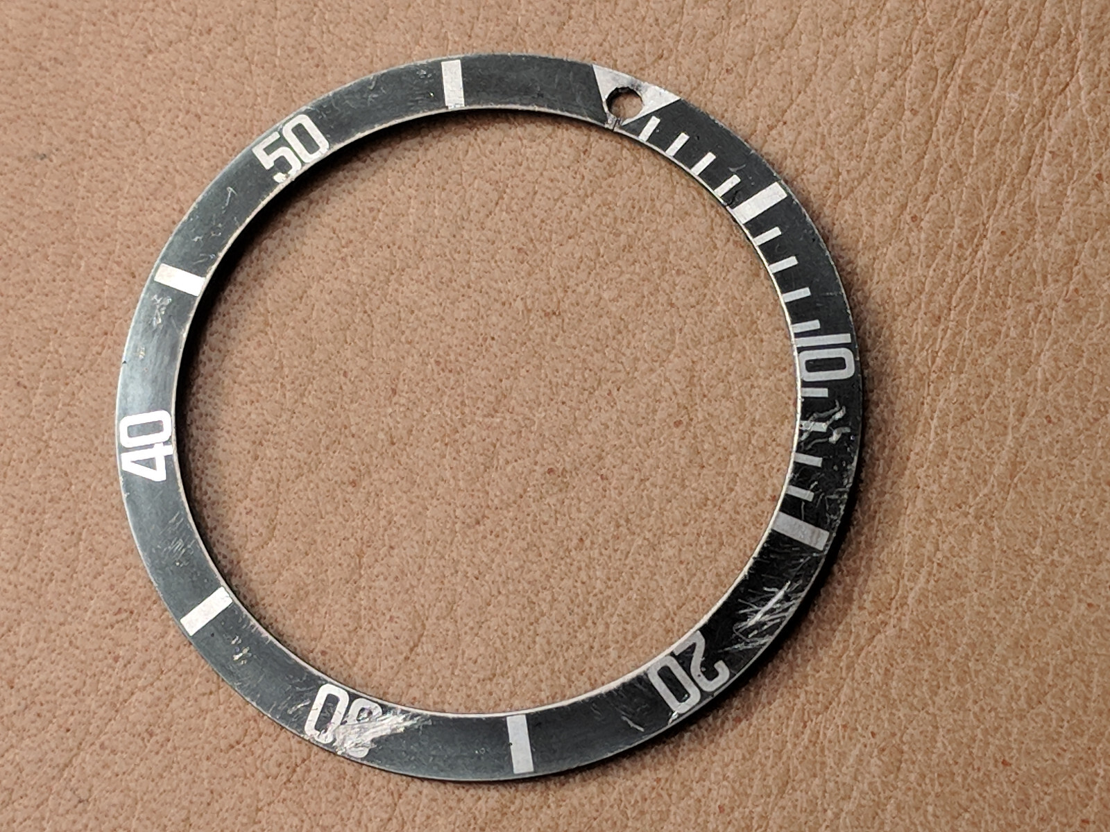 AFTERMARKET DAMAGED Faded Long 5 Bezel Insert For Rolex MF 5513 ***READ BELOW***
