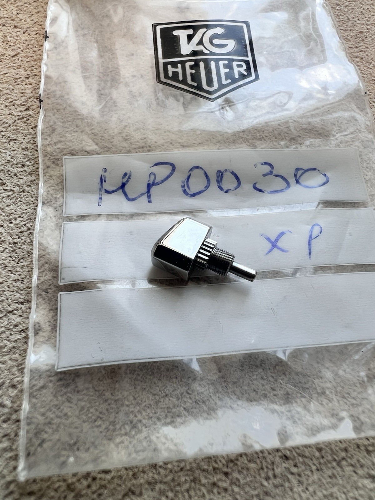 BRAND NEW FACTORY TAG HEUER S/S MONACO CS2110 CHRONOGRAPH PUSHER REF HP0030 NOS