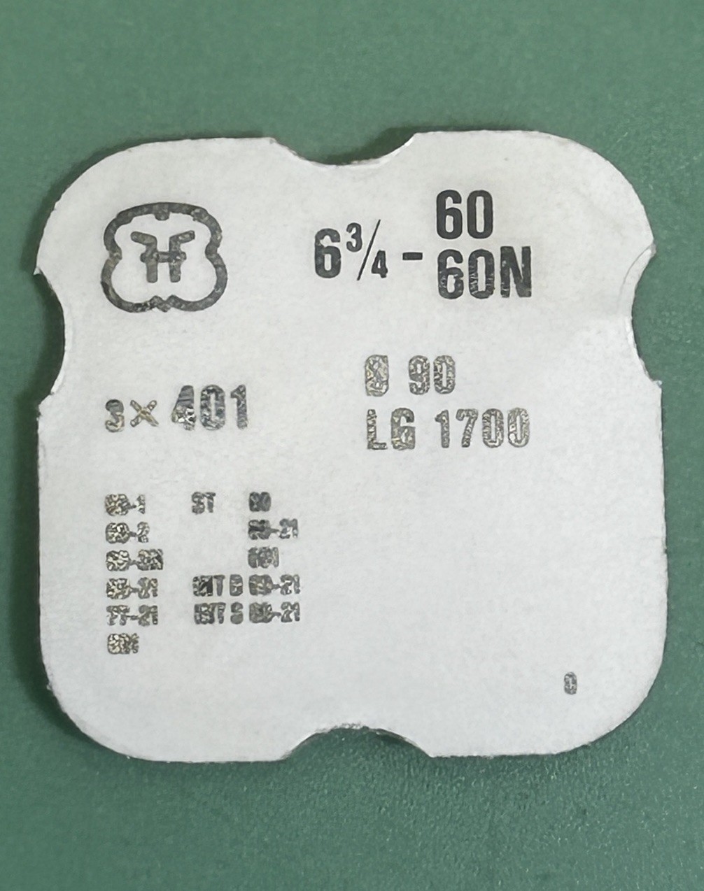 FHF – Cal. 60 / 60N – Winding Stem – Part 401 – .90 mm – Tap 10 – NOS