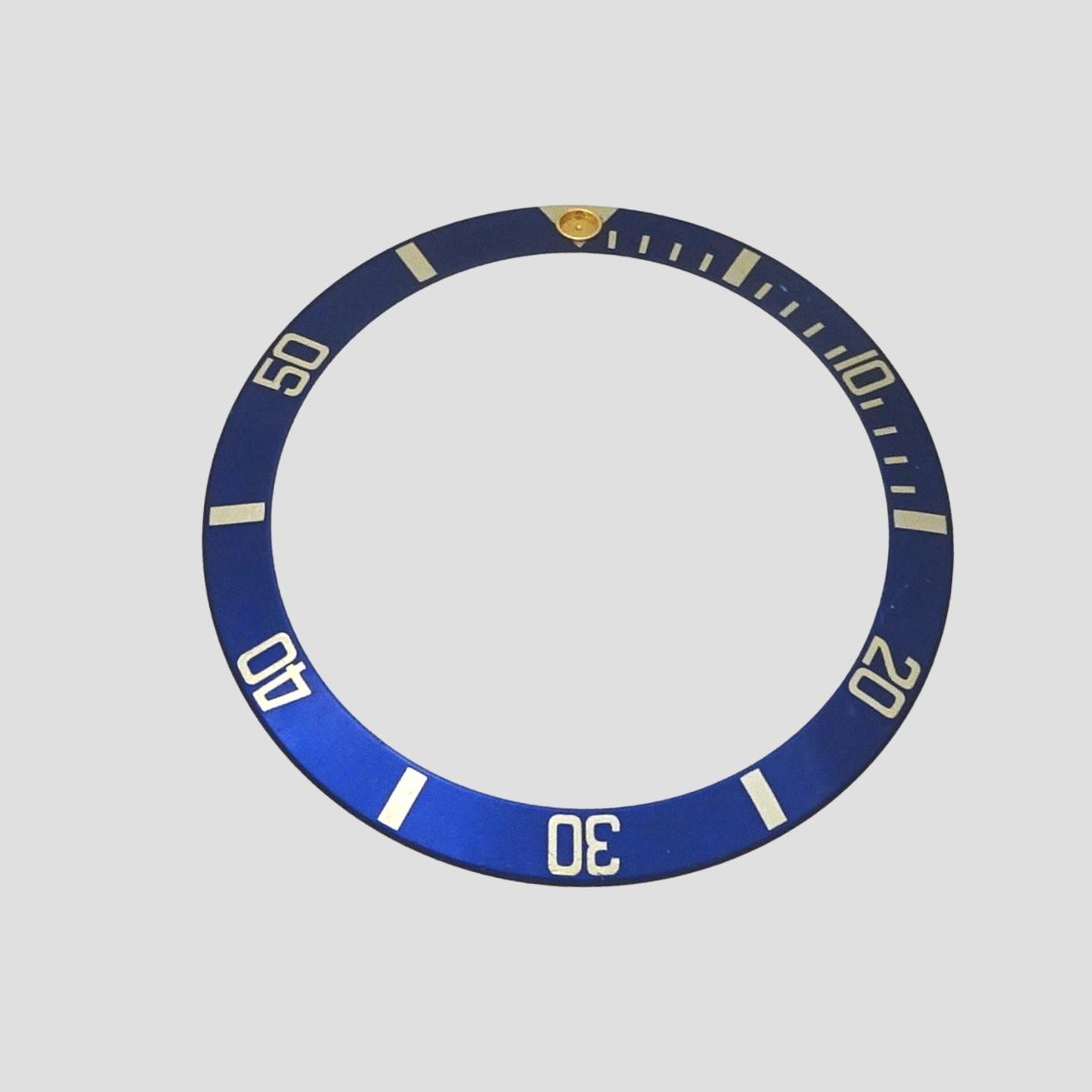 Rolex Submariner 16800 16610 Blue Steel Date Watch Bezel Insert Part