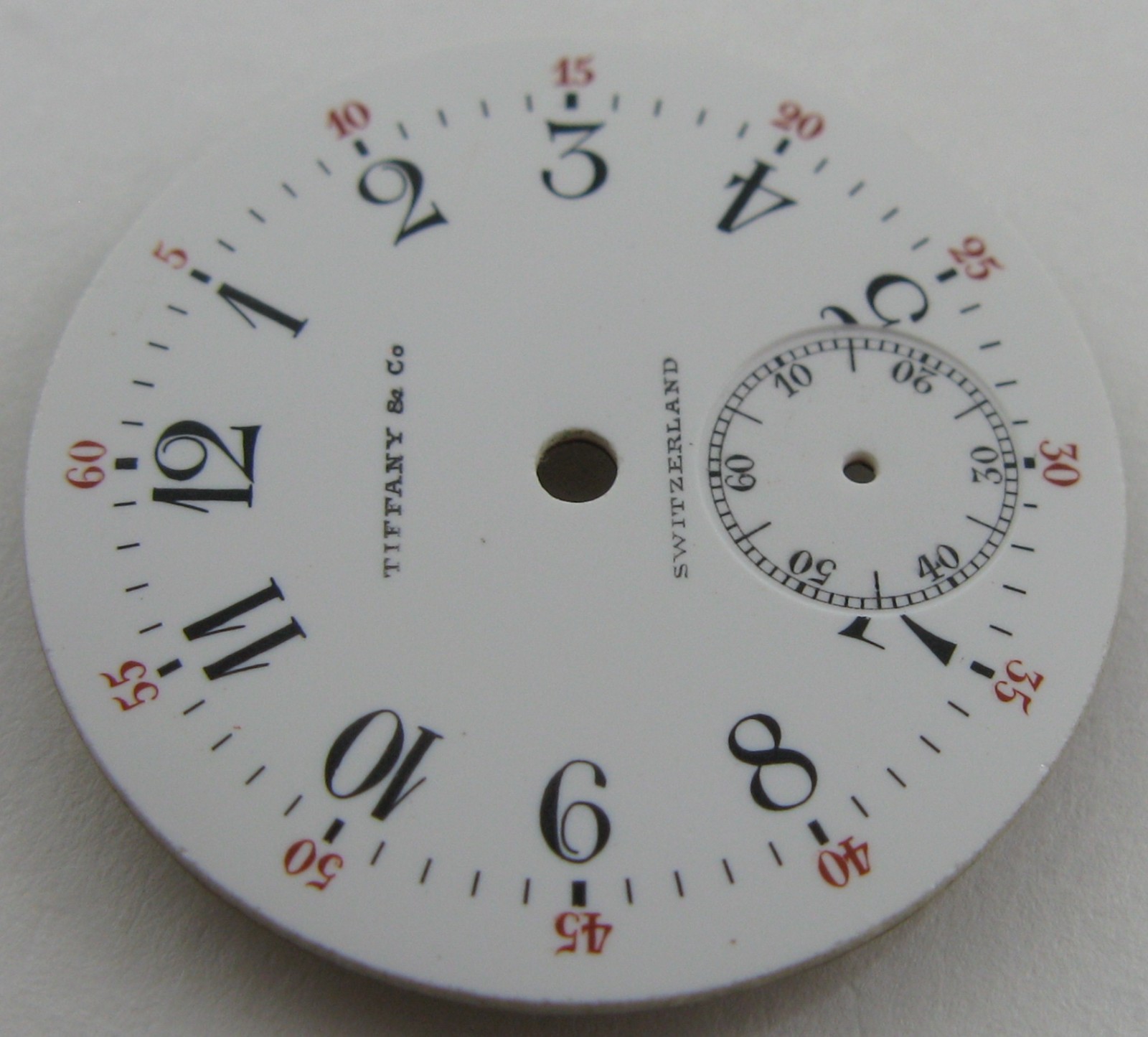 Vintage Porcelain Tiffany & Co. Watch Dial ø 25.3 mm