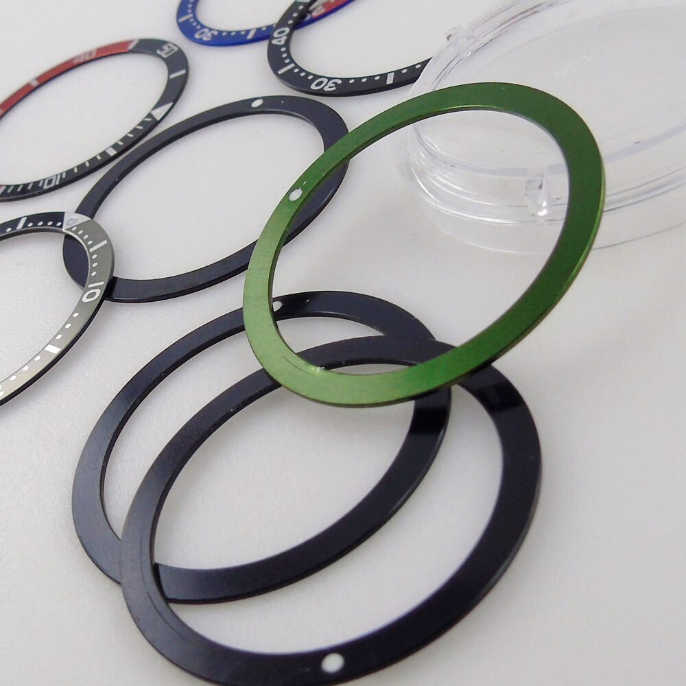 38mm*31.5mm Flat Watch Bezel Insert Aluminum/Ceramic/Steel Fit For SKX007 009