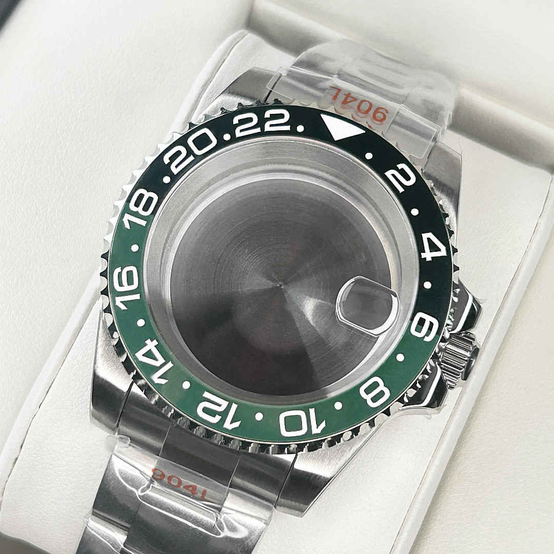 40MM SUB GMT Sprite bezel Watch Case Diver Sapphire Steel Mod Fit NH34 NH35 NH36