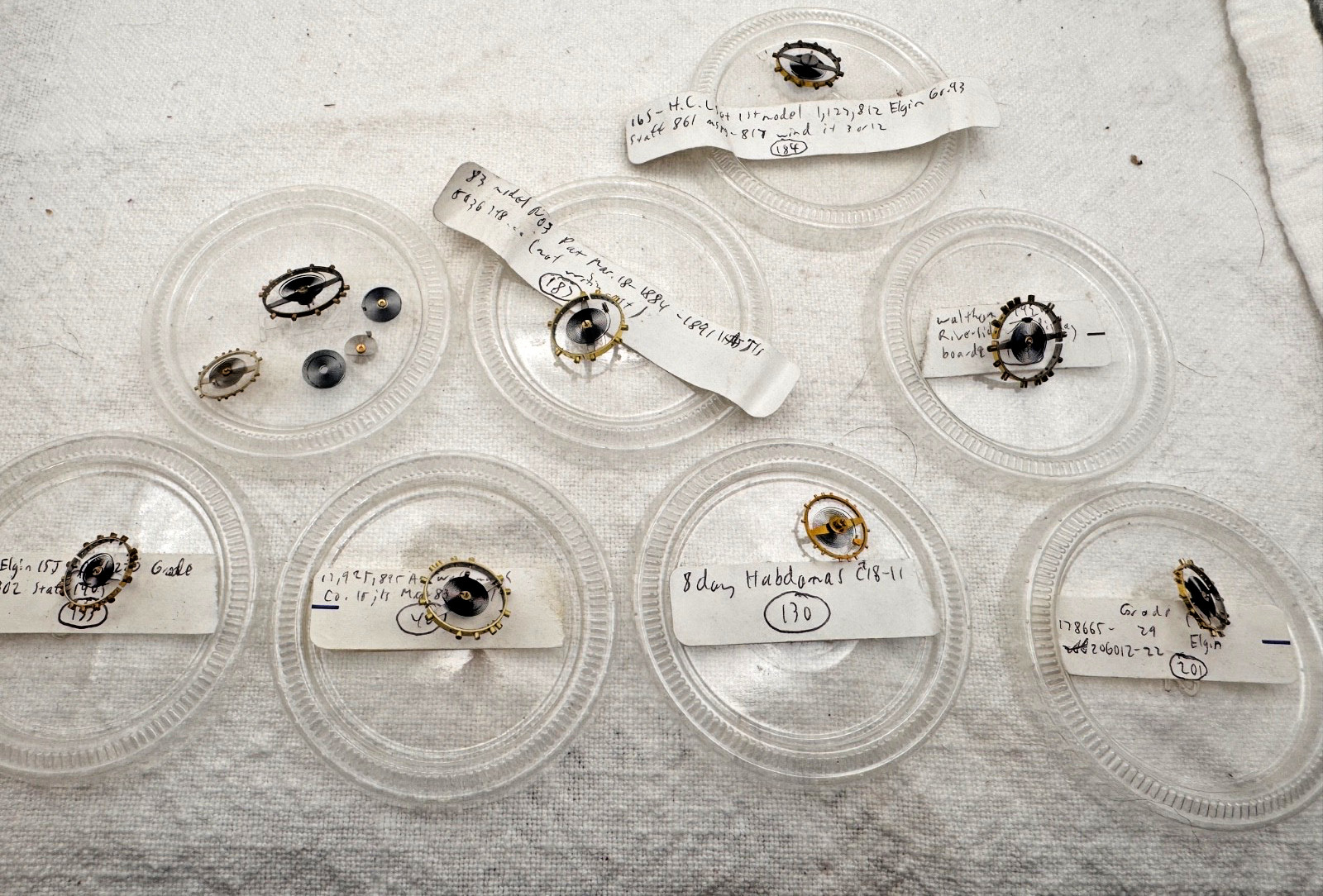 LOT complete Pocketwatch Balance Waltham Riverdale, 8 day, Elgin watchmaker