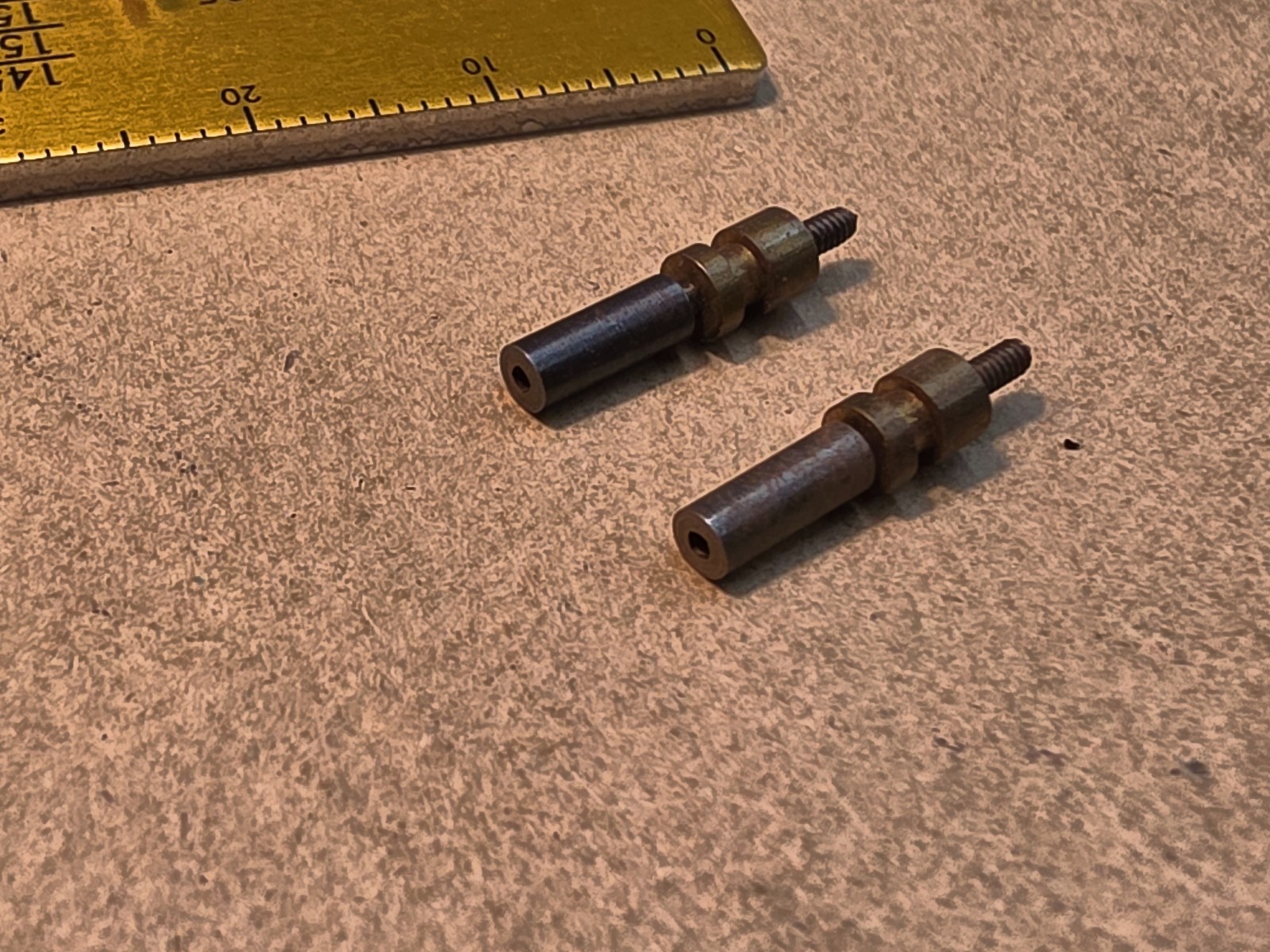 Lot Of 2 NOS American Pocket Watch Female Stems With 1.45mm Thread Fits 0s Sq