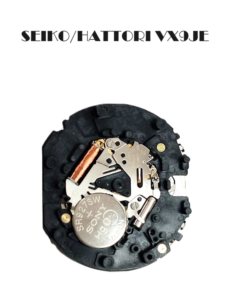 Hattori Watch Multifunction 6 Hand Quartz Movement VX9J Overall Height 6.2mm