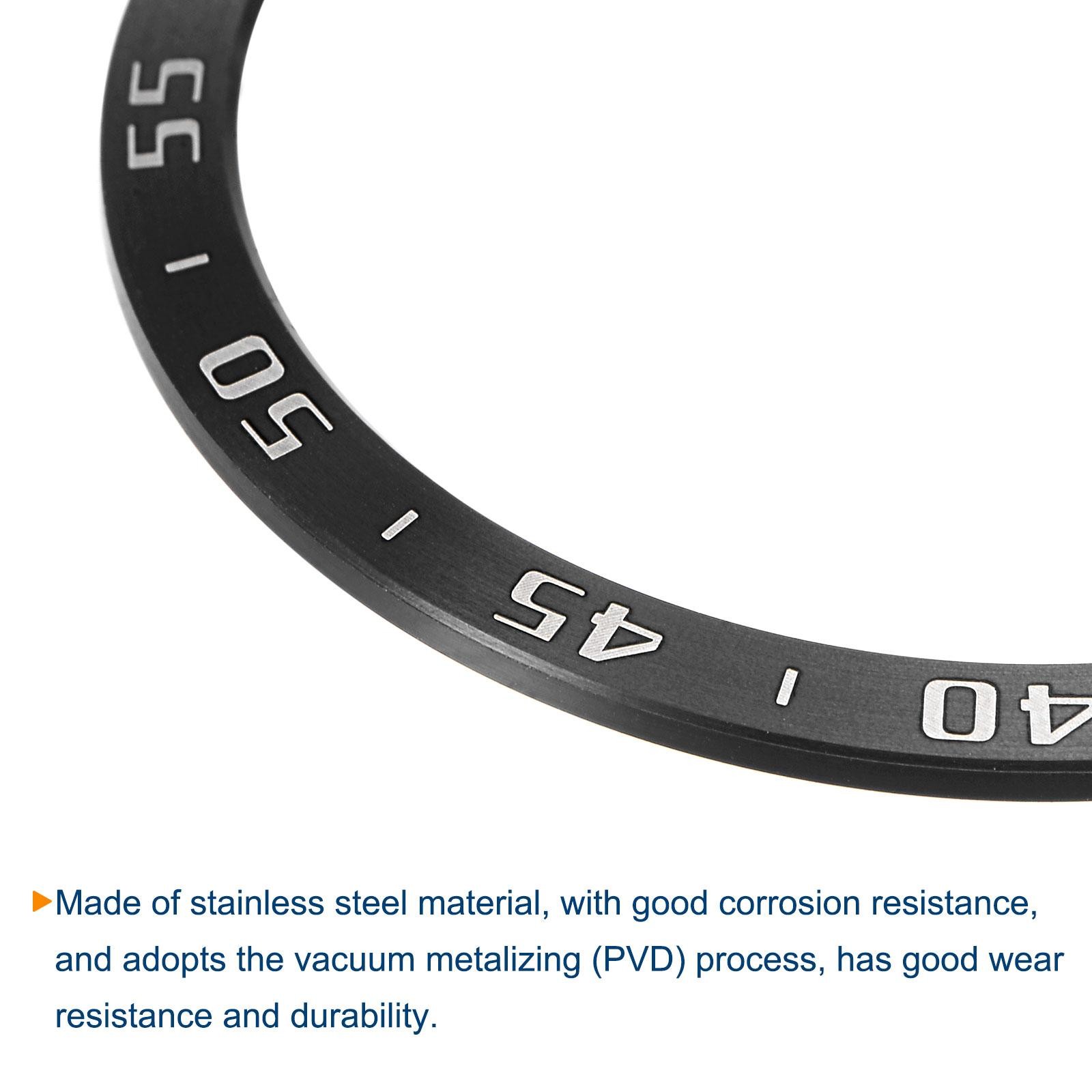 44mm Watch Bezel Ring Adhesive Cover Style A Anti-Scratch Protector Black